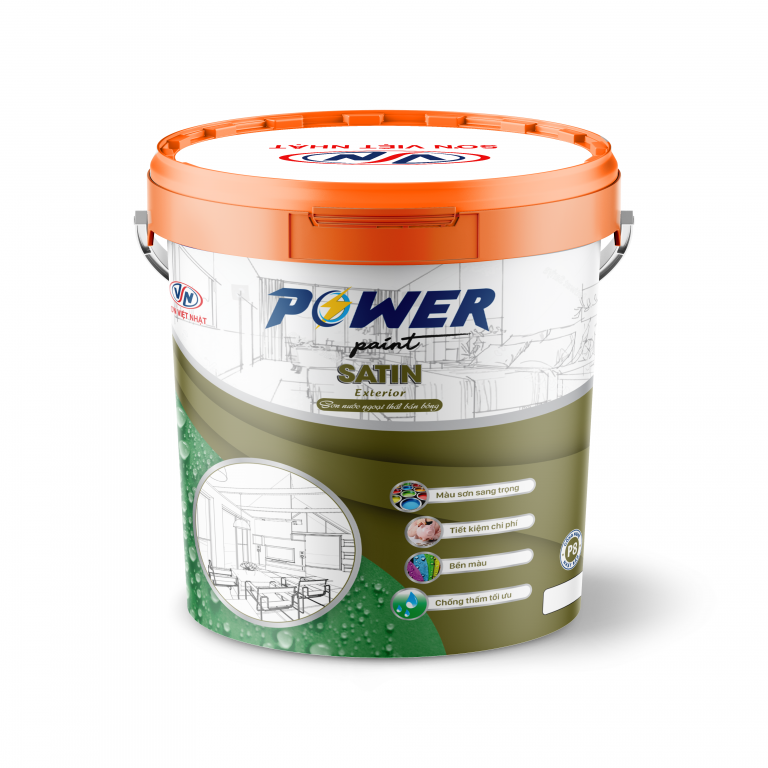 Sơn nước ngoại thất bán bóng Power Paint Satin